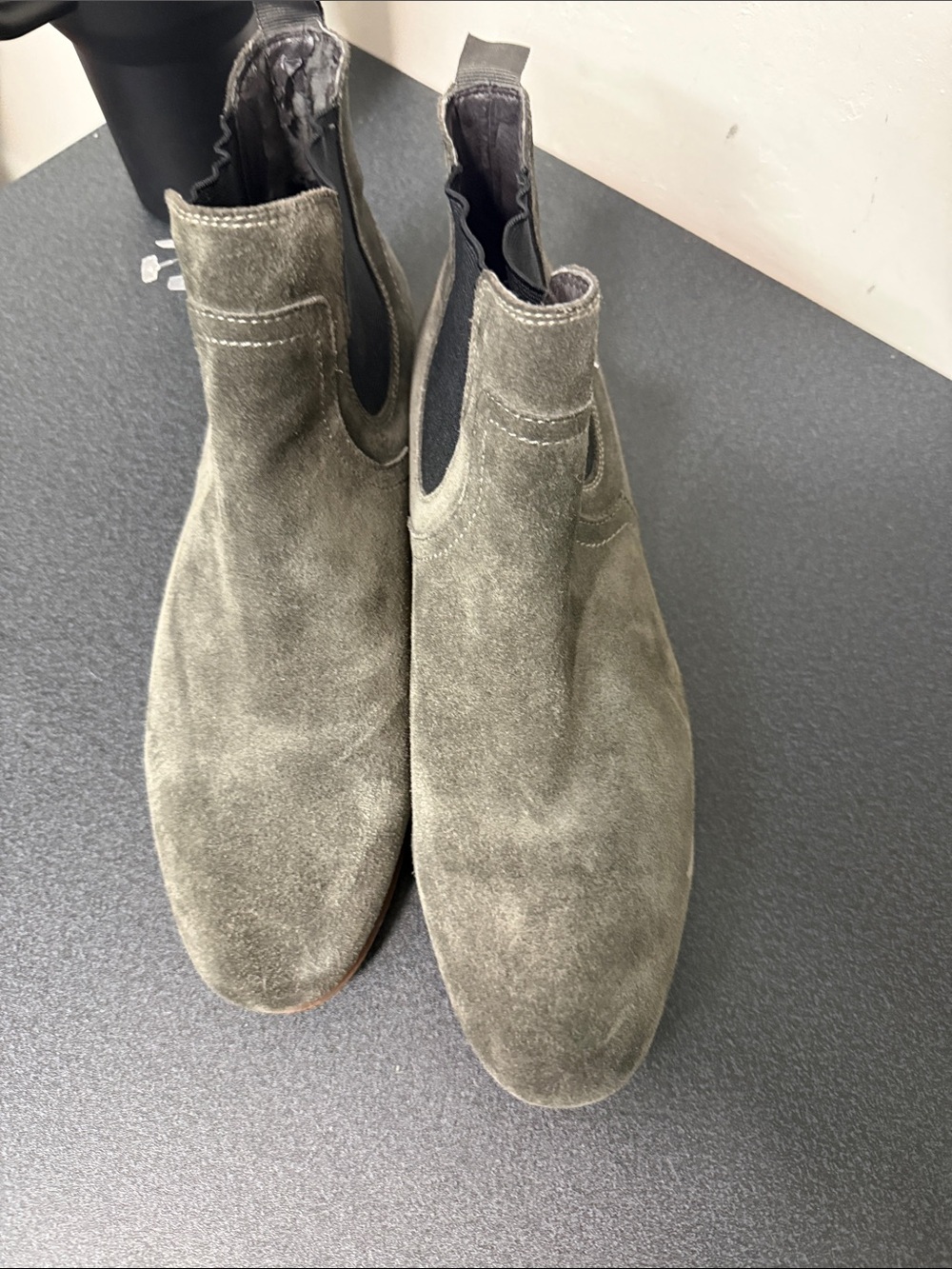 The Rail Olive Suede Chelsea Boots